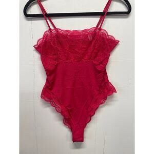 Victoria's Secret Women's Red Lingerie Size Medium Adjustable Straps Crotch Snap